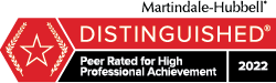 Martindale-Hubbell Distinguished Peer Rated for High Professional Achievement 2022